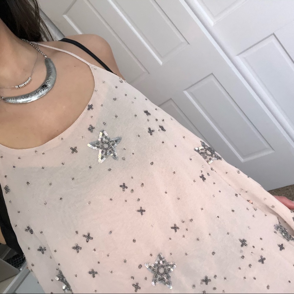 Sequin-Embroidered Cami